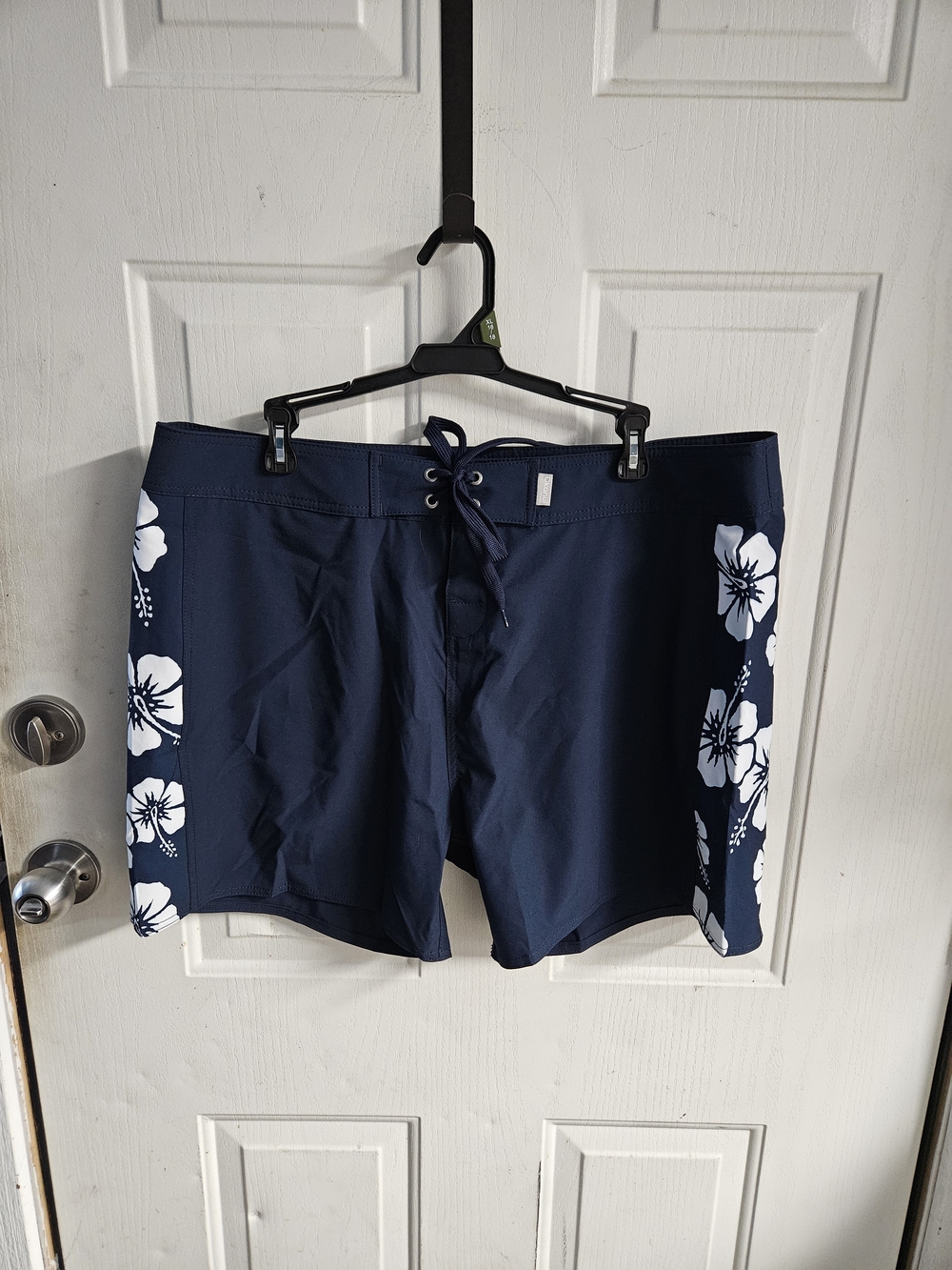 Women's Navy Foral Swim Shorts